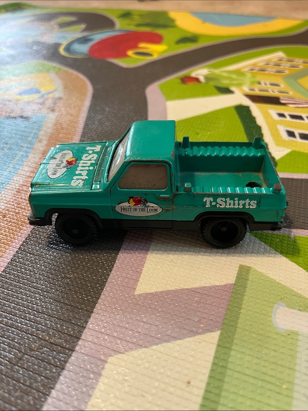 Fruit of the Loom Teal Toy Pickup Truck